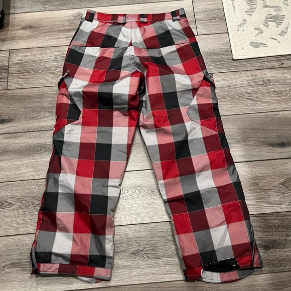 Oakley Mens Red Plaid Snow Pants sz Large - Picture 2 of 6